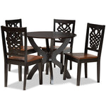 Load image into Gallery viewer, Baxton Studio Wanda Modern And Contemporary Transitional Two-Tone Dark Brown And Walnut Brown Finished Wood 5-Piece Dining Set
