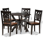 Load image into Gallery viewer, Baxton Studio Wanda Modern And Contemporary Transitional Two-Tone Dark Brown And Walnut Brown Finished Wood 5-Piece Dining Set
