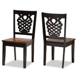 Load image into Gallery viewer, Baxton Studio Gervais Modern And Contemporary Transitional Two-Tone Dark Brown And Walnut Brown Finished Wood 2-Piece Dining Chair Set
