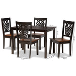 Load image into Gallery viewer, Baxton Studio Luisa Modern And Contemporary Two-Tone Dark Brown And Walnut Brown Finished Wood 5-Piece Dining Set
