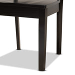 Load image into Gallery viewer, Baxton Studio Rava Modern And Contemporary Dark Brown Finished Wood 5-Piece Dining Set
