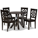 Load image into Gallery viewer, Baxton Studio Kaila Modern And Contemporary Dark Brown Finished Wood 5-Piece Dining Set
