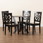 Load image into Gallery viewer, Baxton Studio Kaila Modern And Contemporary Dark Brown Finished Wood 5-Piece Dining Set
