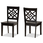 Load image into Gallery viewer, Baxton Studio Nicolette Modern And Contemporary Dark Brown Finished Wood 2-Piece Dining Chair Set
