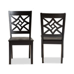 Load image into Gallery viewer, Baxton Studio Nicolette Modern And Contemporary Dark Brown Finished Wood 2-Piece Dining Chair Set
