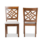 Load image into Gallery viewer, Baxton Studio Nicolette Modern And Contemporary Grey Fabric Upholstered And Walnut Brown Finished Wood 2-Piece Dining Chair Set
