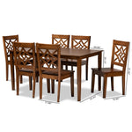 Load image into Gallery viewer, Baxton Studio Nicolette Modern And Contemporary Walnut Brown Finished Wood 7-Piece Dining Set
