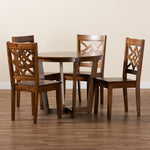 Load image into Gallery viewer, Baxton Studio Brava Modern And Contemporary Walnut Brown Finished Wood 5-Piece Dining Set
