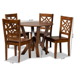 Load image into Gallery viewer, Baxton Studio Kaila Modern And Contemporary Walnut Brown Finished Wood 5-Piece Dining Set
