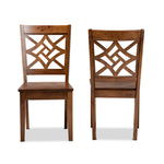 Load image into Gallery viewer, Baxton Studio Nicolette Modern And Contemporary Walnut Brown Finished Wood 2-Piece Dining Chair Set
