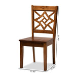 Load image into Gallery viewer, Baxton Studio Nicolette Modern And Contemporary Walnut Brown Finished Wood 2-Piece Dining Chair Set
