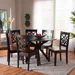 Load image into Gallery viewer, Baxton Studio Miela Modern And Contemporary Two-Tone Dark Brown And Walnut Brown Finished Wood 7-Piece Dining Set
