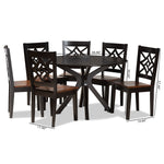 Load image into Gallery viewer, Baxton Studio Miela Modern And Contemporary Two-Tone Dark Brown And Walnut Brown Finished Wood 7-Piece Dining Set
