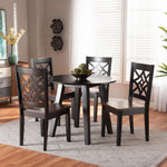 Load image into Gallery viewer, Baxton Studio Rava Modern And Contemporary Two-Tone Dark Brown And Walnut Brown Finished Wood 5-Piece Dining Set
