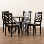 Load image into Gallery viewer, Baxton Studio Anila Modern And Contemporary Two-Tone Dark Brown And Walnut Brown Finished Wood 5-Piece Dining Set
