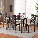 Load image into Gallery viewer, Baxton Studio Nicolette Modern And Contemporary Two-Tone Dark Brown And Walnut Brown Finished Wood 5-Piece Dining Set
