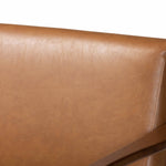 Load image into Gallery viewer, Baxton Studio Bianca Mid-Century Modern Walnut Brown Finished Wood And Tan Faux Leather Effect Sofa
