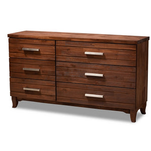 Baxton Studio Ella Modern and Contemporary Finished Wood 6-Drawer Dresser