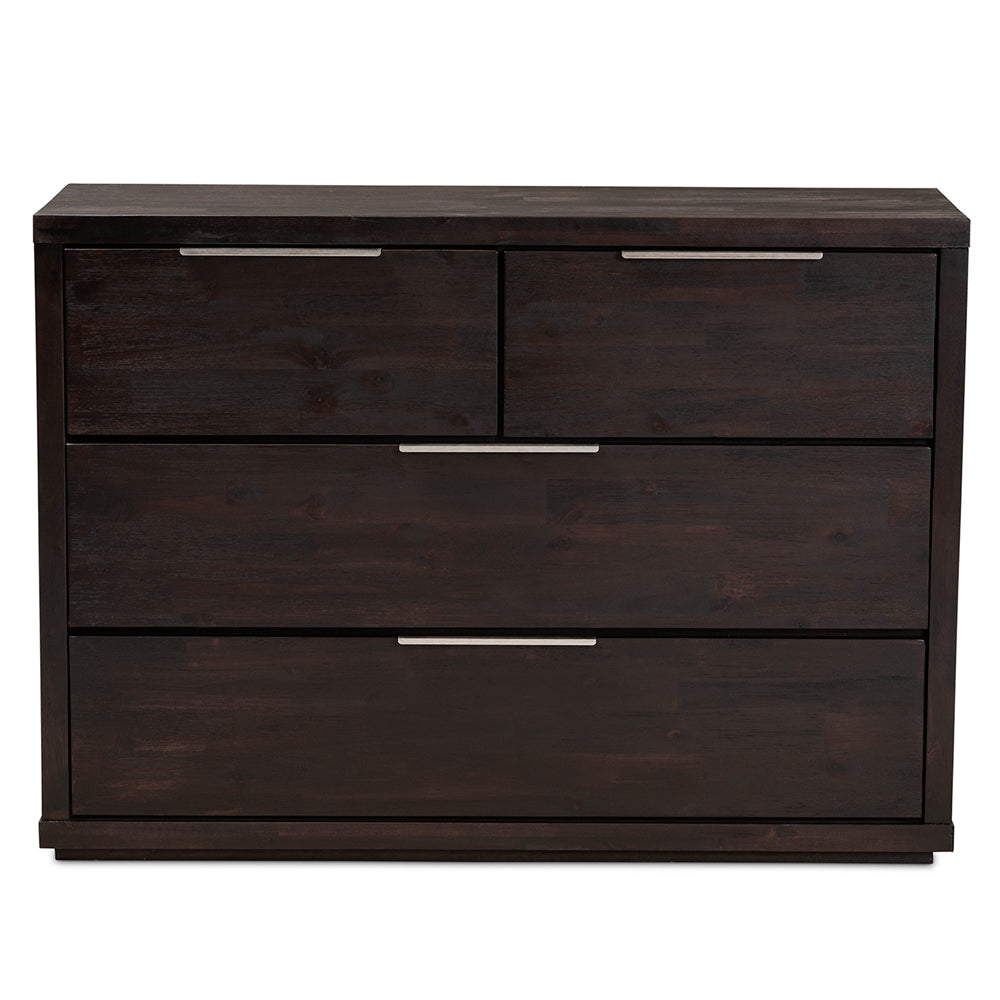 Baxton Studio Titus Modern And Contemporary Dark Brown Finished Wood 4-Drawer Dresser