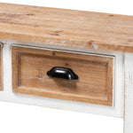 Load image into Gallery viewer, BAXTON STUDIO BENEDICT TRADITIONAL FARMHOUSE AND RUSTIC TWO-TONE WHITE AND OAK BROWN FINISHED WOOD 3-DRAWER CONSOLE TABLE
