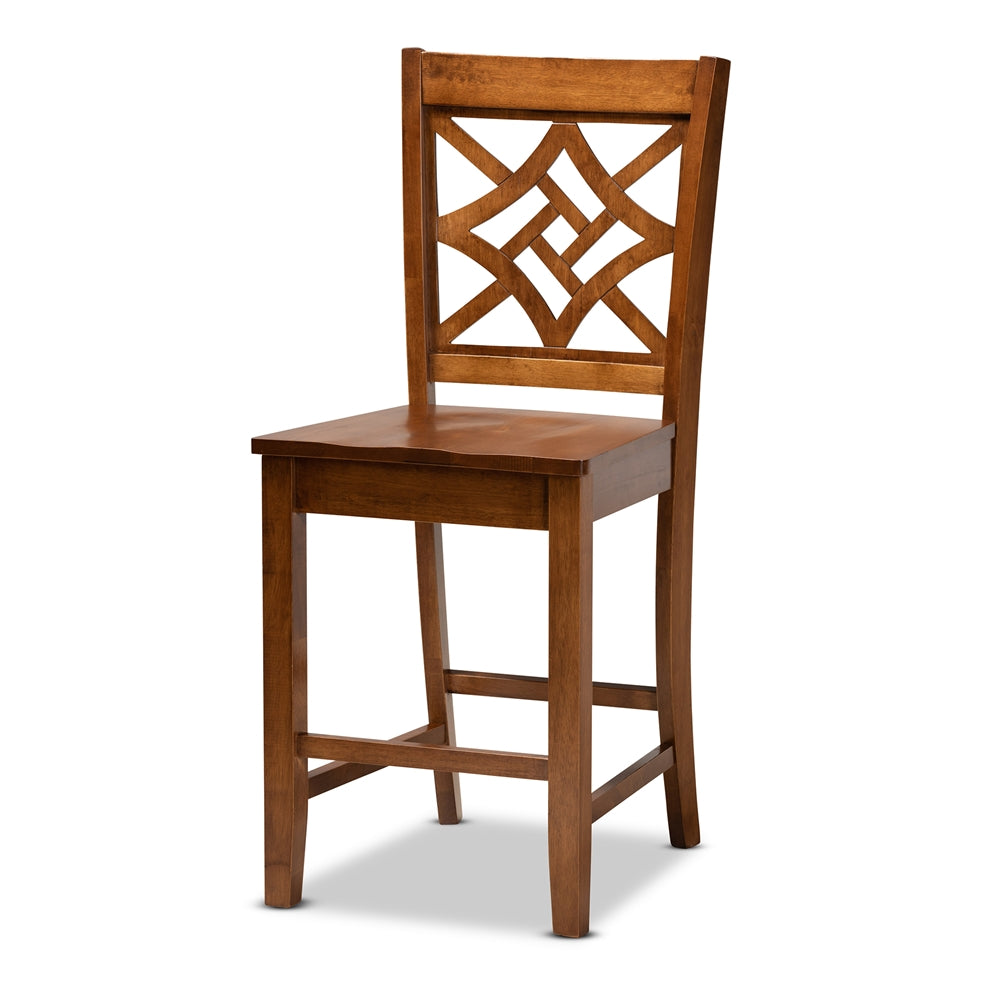 Baxton Studio Nicolette Modern And Contemporary Walnut Brown Finished Wood 5-Piece Pub Set