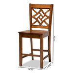 Load image into Gallery viewer, Baxton Studio Nicolette Modern And Contemporary Transitional Walnut Brown Finished Wood 2-Piece Counter Stool Set
