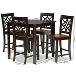 Load image into Gallery viewer, Baxton Studio Nicolette Modern And Contemporary Two-Tone Dark Brown And Walnut Brown Finished Wood 5-Piece Pub Set
