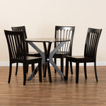 Load image into Gallery viewer, Baxton Studio Zora Modern And Contemporary Dark Brown Finished Wood 5-Piece Dining Set
