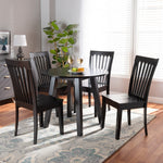 Load image into Gallery viewer, Baxton Studio Zala Modern And Contemporary Dark Brown Finished Wood 5-Piece Dining Set
