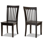 Load image into Gallery viewer, Baxton Studio Minette Modern And Contemporary Transitional Dark Brown Finished Wood 2-Piece Dining Chair Set
