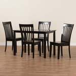 Load image into Gallery viewer, Baxton Studio Erion Modern And Contemporary Dark Brown Finished Wood 5-Piece Dining Set
