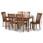 Load image into Gallery viewer, Baxton Studio Erion Modern And Contemporary Walnut Brown Finished Wood 7-Piece Dining Set
