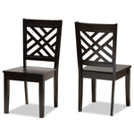 Load image into Gallery viewer, Baxton Studio Caron Modern And Contemporary Transitional Dark Brown Finished Wood 2-Piece Dining Chair Set
