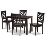 Load image into Gallery viewer, Baxton Studio Ani Modern And Contemporary Dark Brown Finished Wood 5-Piece Dining Set
