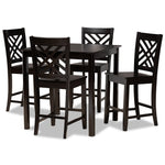 Load image into Gallery viewer, Baxton Studio Caron Modern And Contemporary Dark Brown Finished Wood 5-Piece Pub Set
