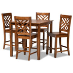 Load image into Gallery viewer, Baxton Studio Caron Modern And Contemporary Walnut Brown Finished Wood 5-Piece Pub Set
