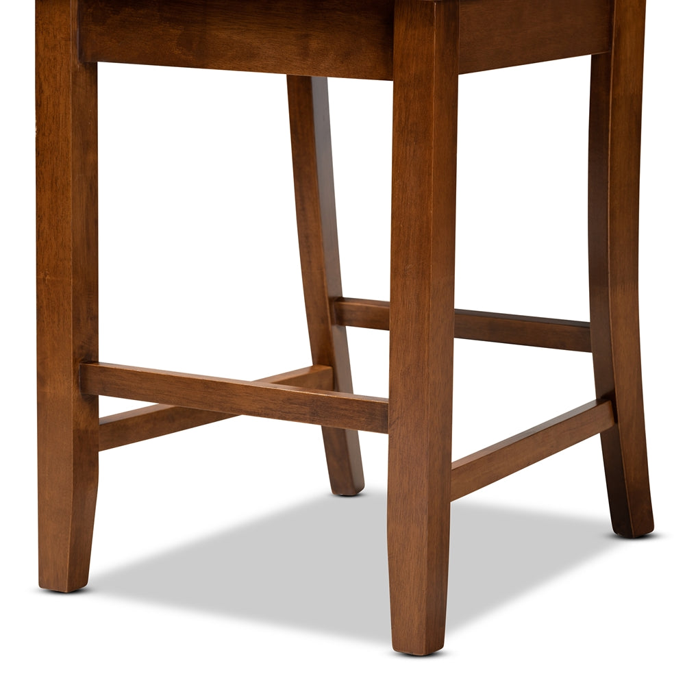 BAXTON STUDIO CARON MODERN AND CONTEMPORARY WALNUT BROWN FINISHED WOOD 5-PIECE PUB SET