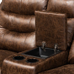 Load image into Gallery viewer, Baxton Studio Beasely Modern And Contemporary Distressed Brown Faux Leather Upholstered 3-Piece Living Room Set
