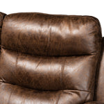 Load image into Gallery viewer, Baxton Studio Beasely Modern And Contemporary Distressed Brown Faux Leather Upholstered 2-Seater Reclining Loveseat
