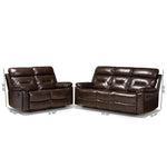 Load image into Gallery viewer, Baxton Studio Byron Modern And Contemporary Dark Brown Faux Leather Upholstered 2-Piece Reclining Living Room Set
