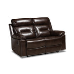 Load image into Gallery viewer, Baxton Studio Byron Modern And Contemporary Dark Brown Faux Leather Upholstered 2-Piece Reclining Living Room Set
