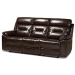 Load image into Gallery viewer, Baxton Studio Byron Modern And Contemporary Dark Brown Faux Leather Upholstered 2-Piece Reclining Living Room Set
