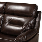 Load image into Gallery viewer, Baxton Studio Byron Modern And Contemporary Dark Brown Faux Leather Upholstered 2-Piece Reclining Living Room Set
