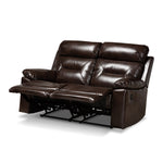 Load image into Gallery viewer, Baxton Studio Byron Modern And Contemporary Dark Brown Faux Leather Upholstered 2-Seater Reclining Loveseat
