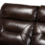 Load image into Gallery viewer, Baxton Studio Byron Modern And Contemporary Dark Brown Faux Leather Upholstered 2-Seater Reclining Loveseat
