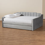 Load image into Gallery viewer, Baxton Studio Lennon Modern and Contemporary Velvet Fabric Upholstered Daybed with Trundle
