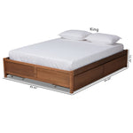 Load image into Gallery viewer, Baxton Studio Yara Modern And Contemporary Walnut Brown Finished Wood King Size 4-Drawer Platform Storage Bed Frame
