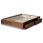 Load image into Gallery viewer, Baxton Studio Yara Modern And Contemporary Walnut Brown Finished Wood Queen Size 4-Drawer Platform Storage Bed Frame
