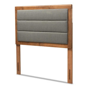 Baxton Studio Dexter Modern and Contemporary Fabric Upholstered and Finished Wood Headboard