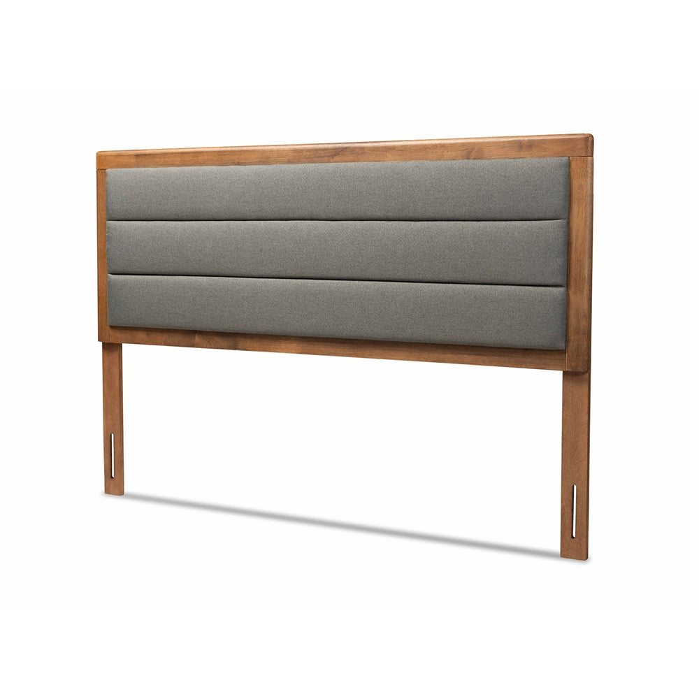 Baxton Studio Dexter Modern and Contemporary Fabric Upholstered and Finished Wood Headboard